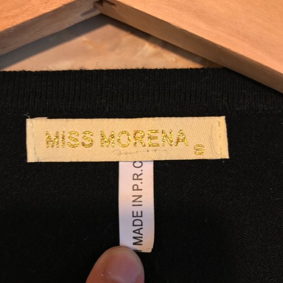 🚨LAST CHANCE - Closing closet🚨 Miss Morena Black Lace and Studs Cardigan - Picture 4 of 5